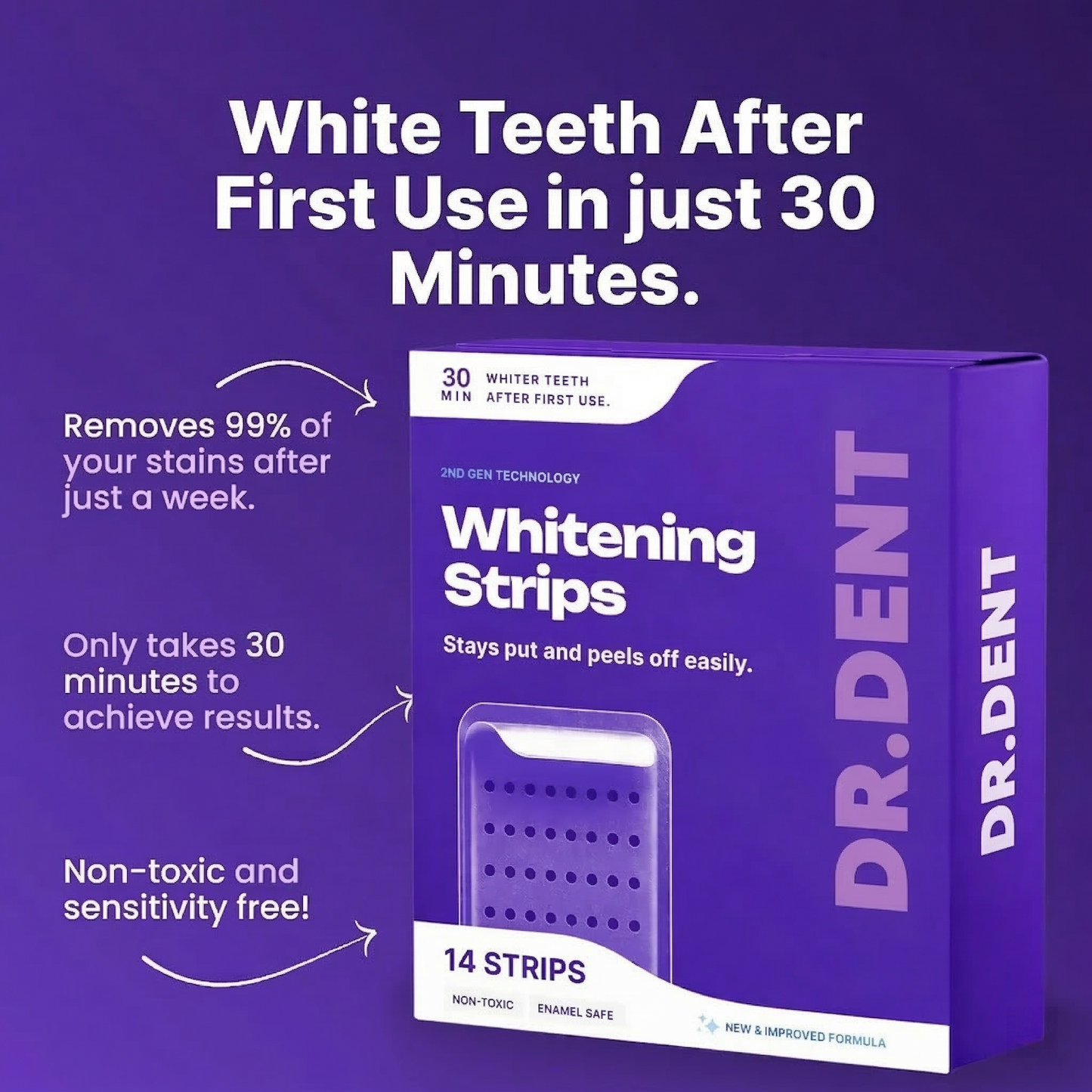 DR.DENT™ Purple Teeth Whitening Strips