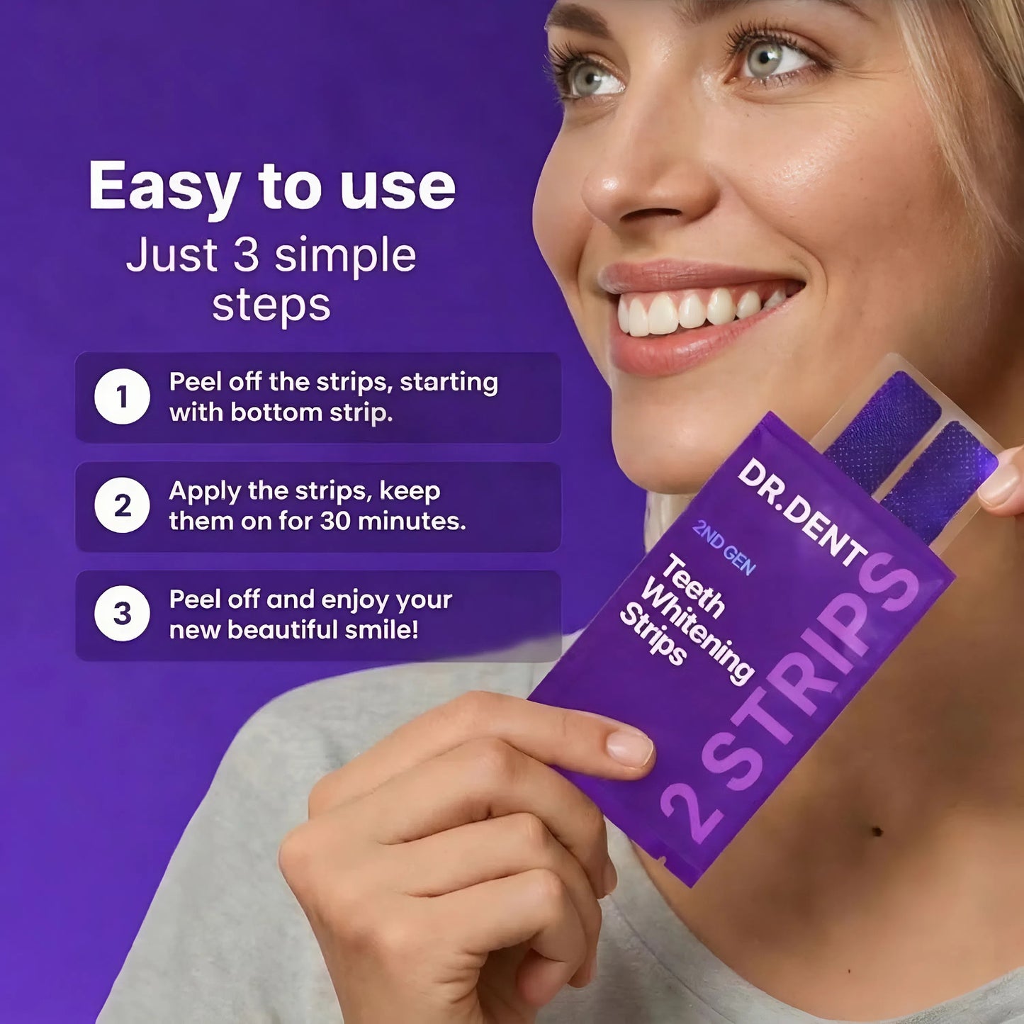 DR.DENT™ Purple Teeth Whitening Strips